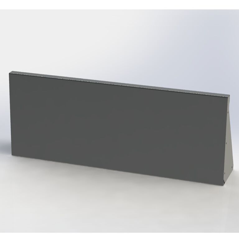 Muro de contenção reto em aço com revestimento em pó 100 cm (altura 60 cm)