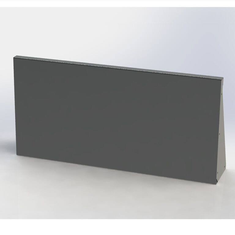 Muro de contenção reto em aço com revestimento em pó 100 cm (altura 50 cm)