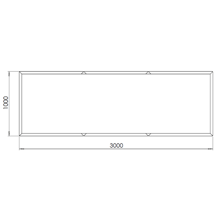 Floreira em aço corten Texas xxl 300 x 100 cm