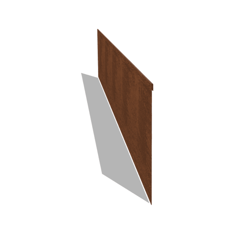 Borda achatada em aço corten 35 cm (comprimento 240 cm)
