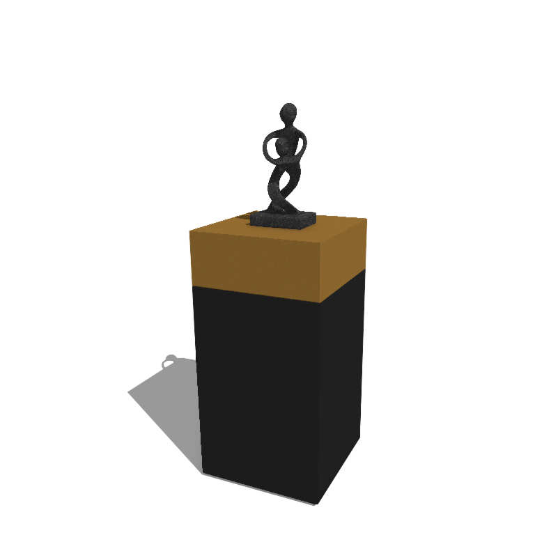 Plantenbak conjunto South Carolina preto & ouro 50 x 50 x 100 cm