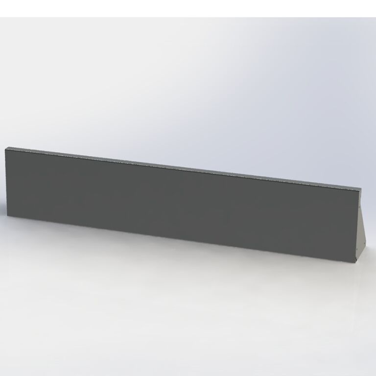 Muro de contenção reto em aço com revestimento em pó 150 cm (altura 30 cm)