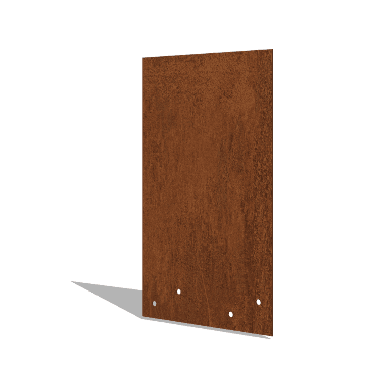 Placa de acoplamento direito aço corten alto 34 - 37,5 cm