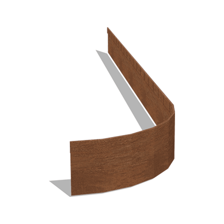 Borda achatada em aço corten FLEX 13 cm (comprimento 150 cm)