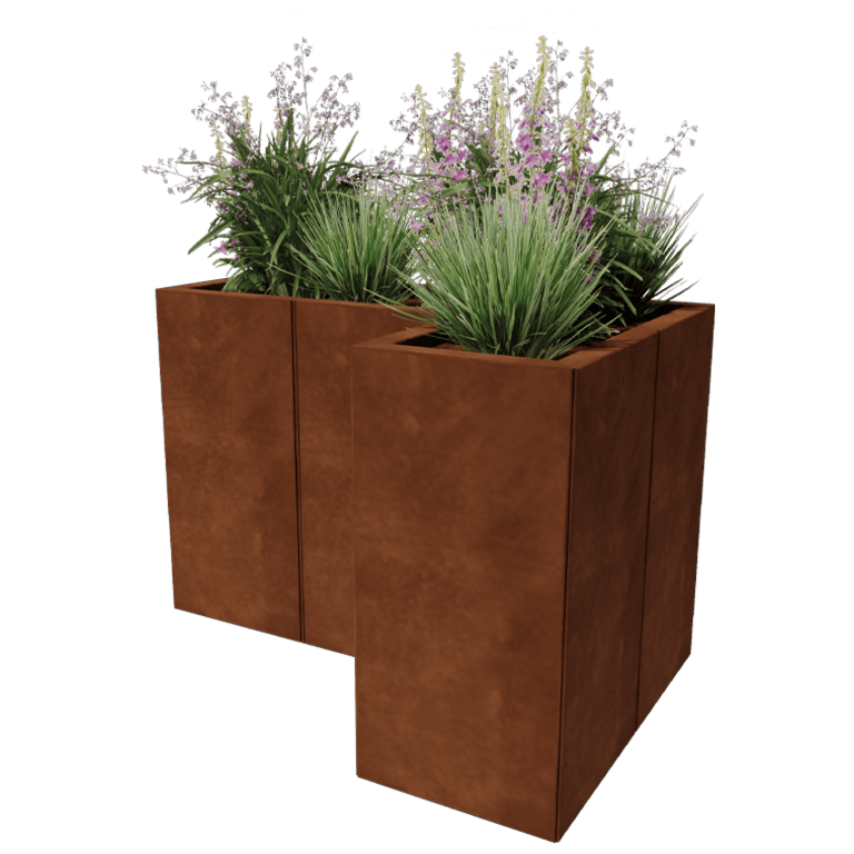 Floreira em aço corten Kansas 30