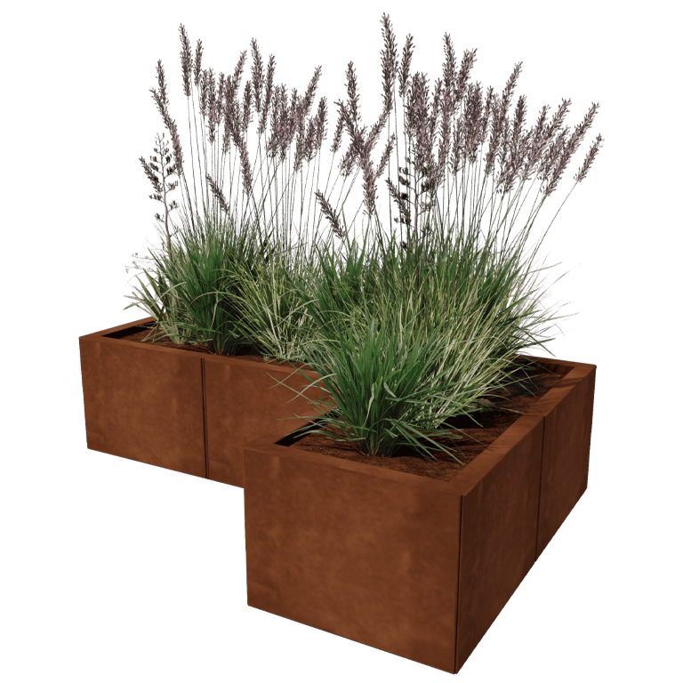 Floreira em aço corten Kansas 40