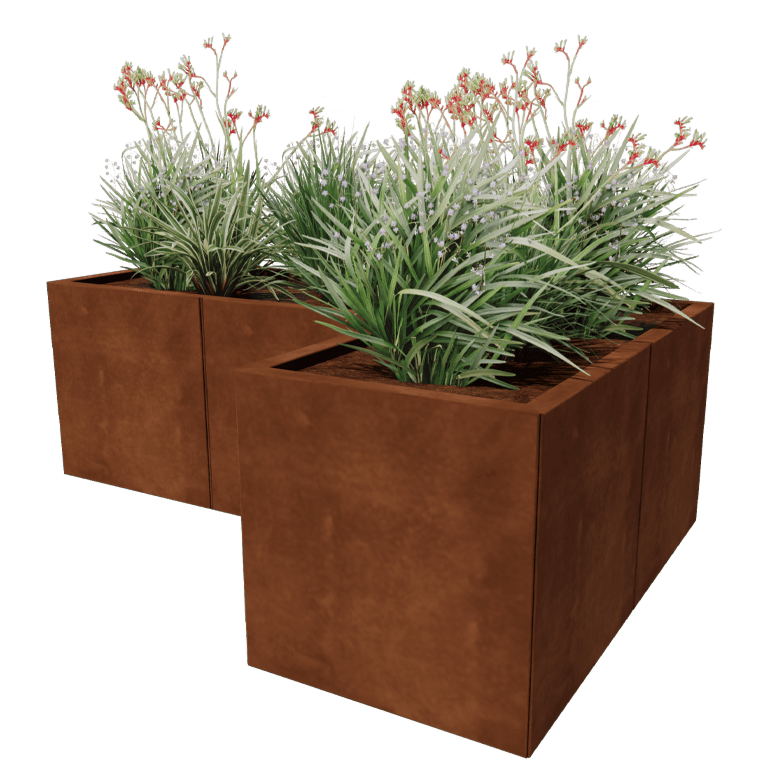 Floreira em aço corten Kansas 50
