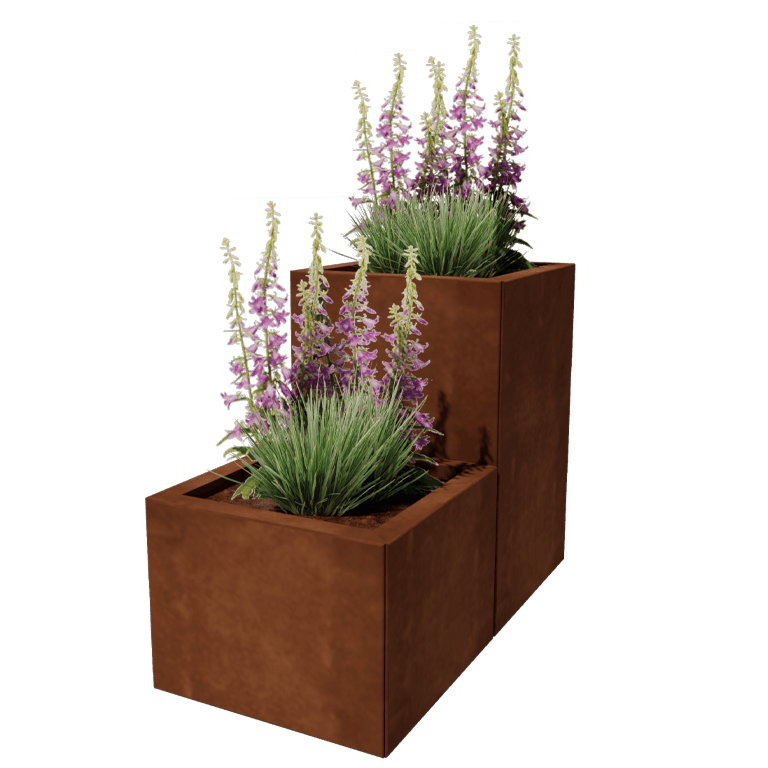 Floreira em aço corten Miami especial II 40