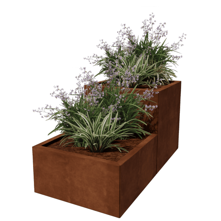 Floreira em aço corten Miami especial II 60