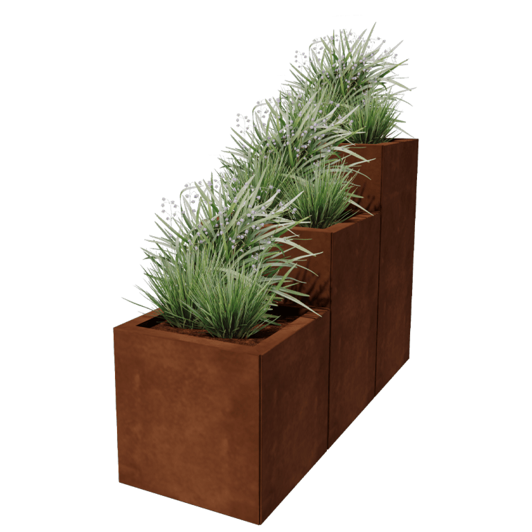 Floreira em aço corten Miami especial III 40