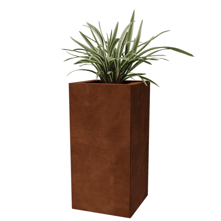Floreira em aço corten Miami 30 x 30 cm
