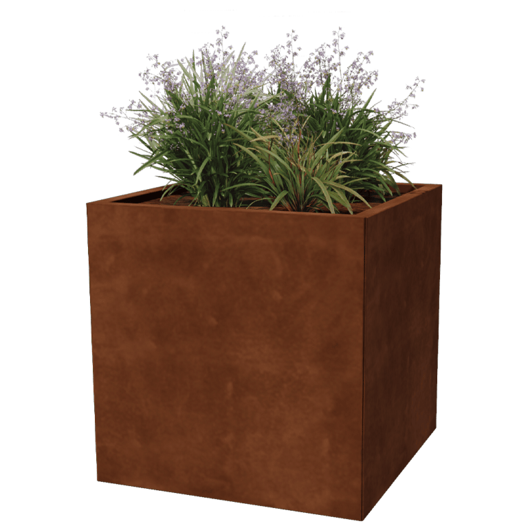 Floreira em aço corten Miami 70 x 70 cm