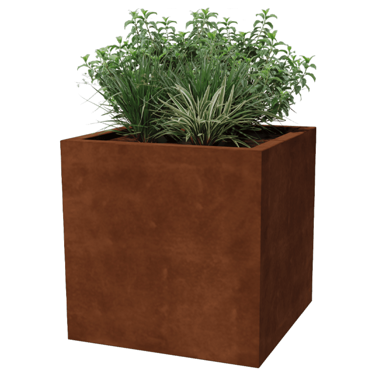 Floreira soldada em aço corten Montana 70 x 70 x 70 cm
