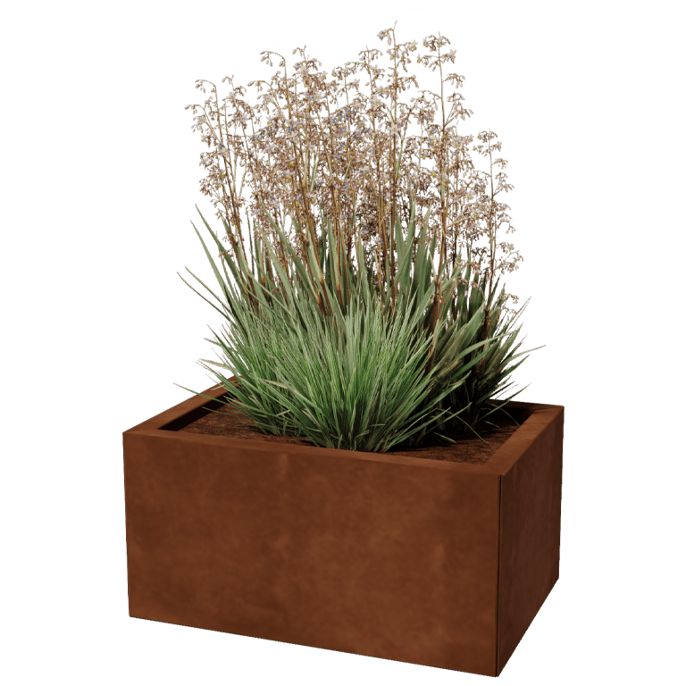 Floreira em aço corten Texas 40 x 60 cm