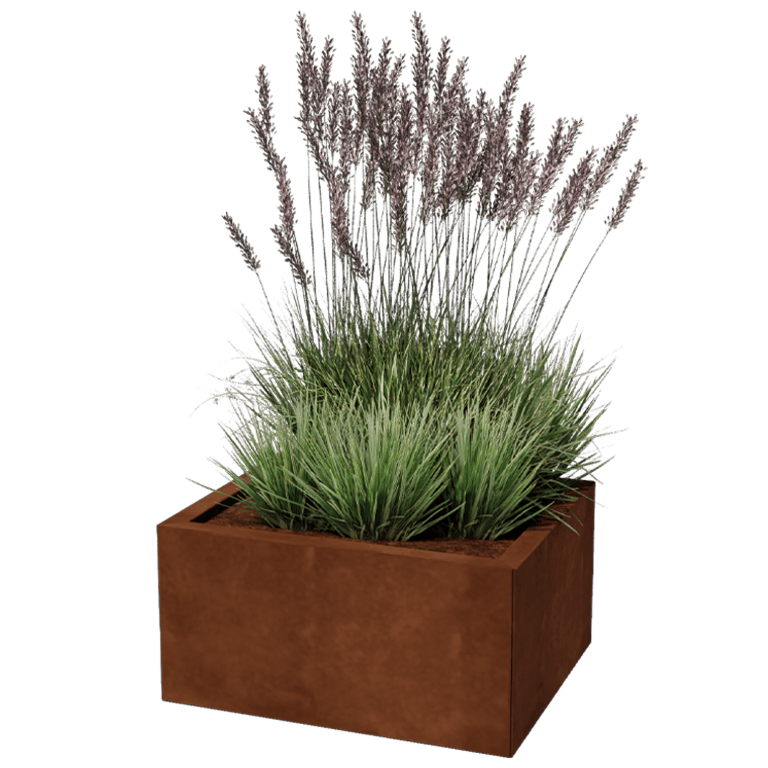 Floreira em aço corten Texas 50 x 60 cm