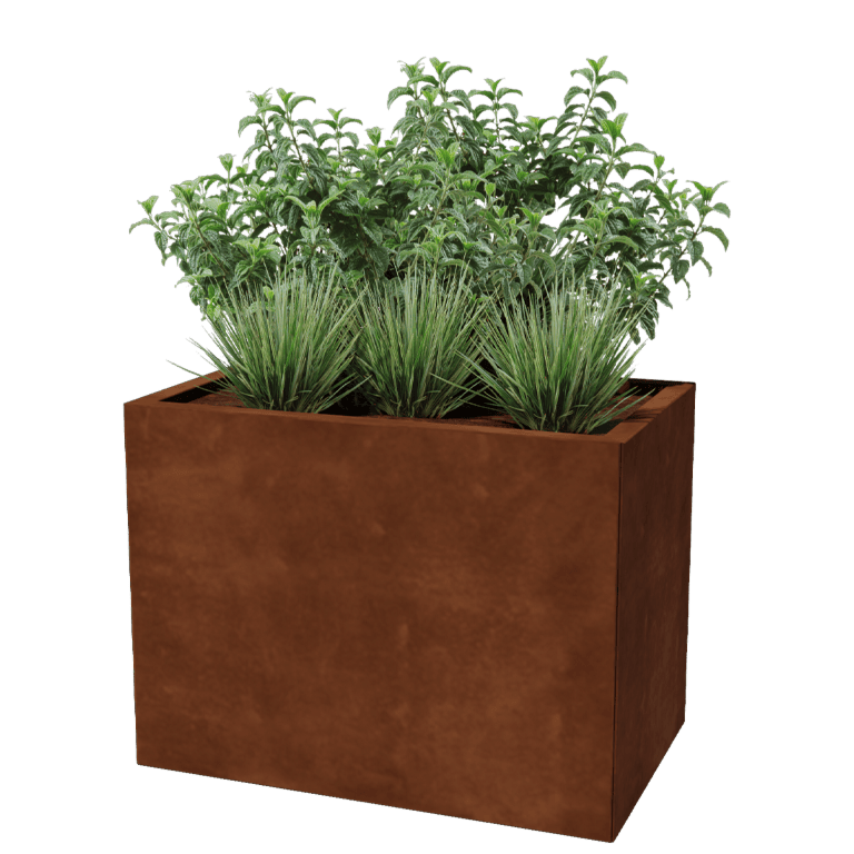 Floreira em aço corten Texas 50 x 80 cm