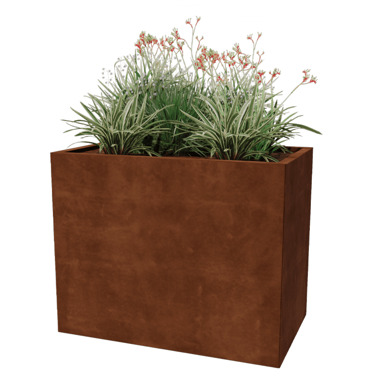 Floreira em aço corten Texas 60 x 100 cm