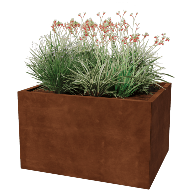 Floreira em aço corten Texas 80 x 100 cm