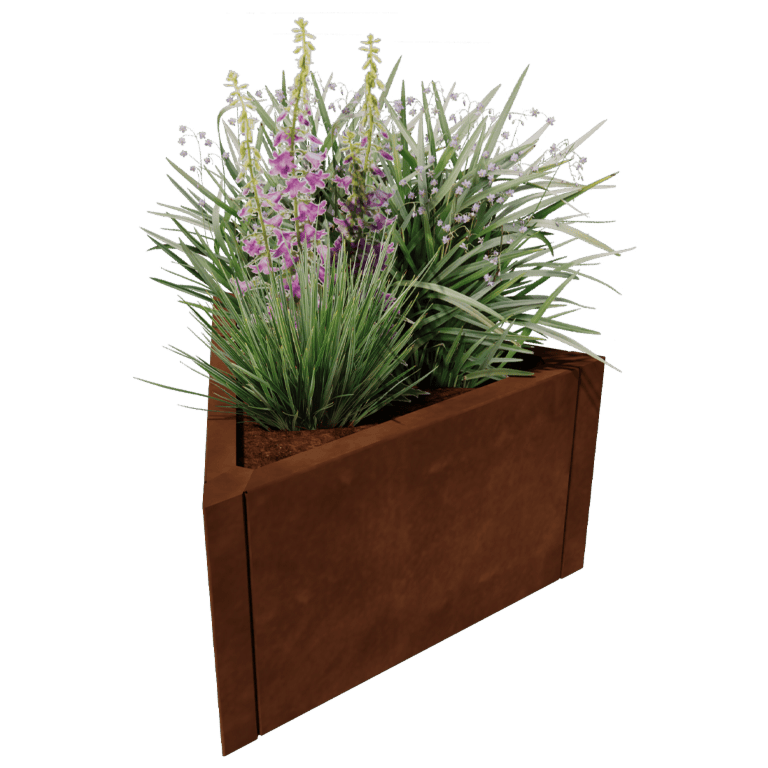 Floreira em aço corten Alaska equilátero 60 cm
