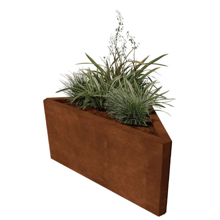 Floreira em aço corten Alaska isósceles 84 cm
