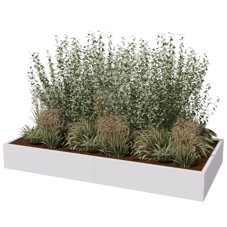Floreira aço revestido a pó Texas xxl 240 x 120 cm