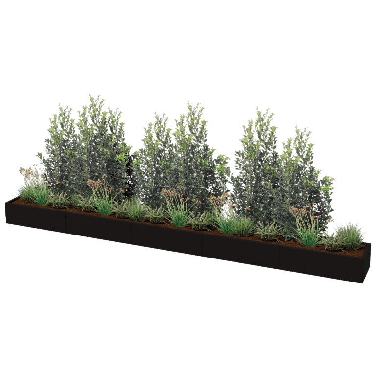 Floreira aço revestido a pó Texas xxl 500 x 50 cm