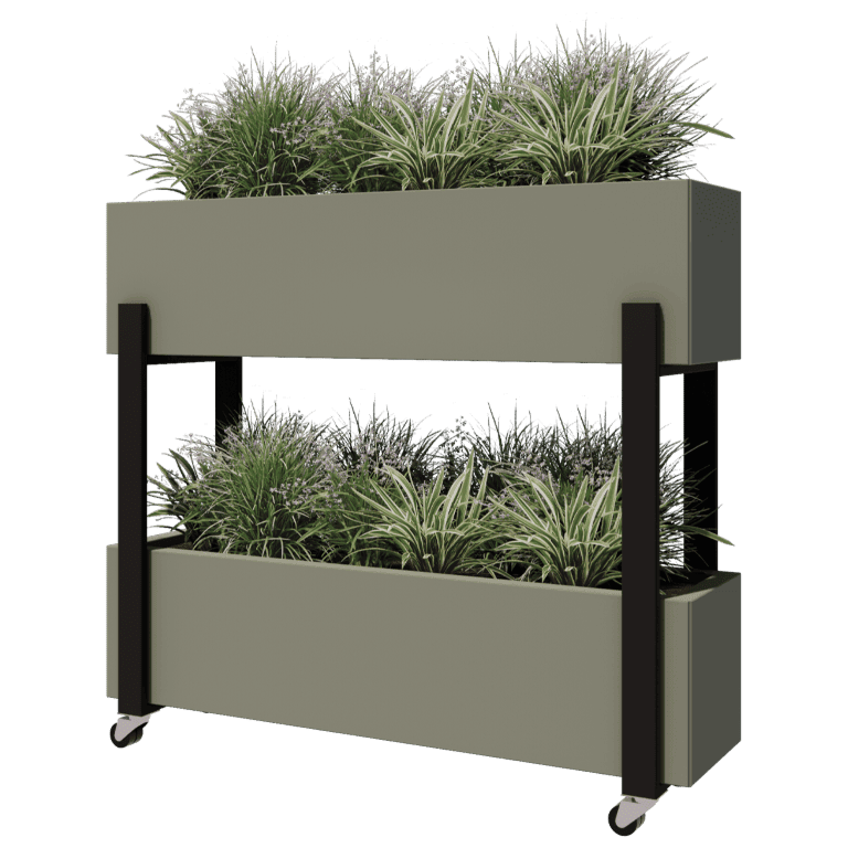 Floreira vertical preto 80 cm