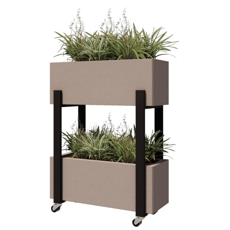 Floreira vertical preto 80 cm