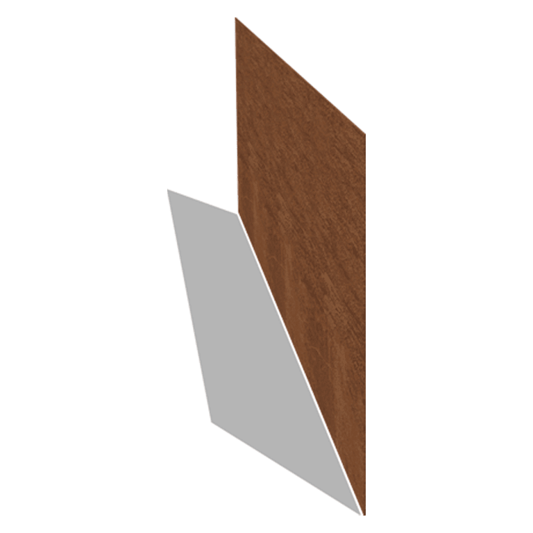 Borda reta em aço corten 37,5 cm (comprimento 150 cm)
