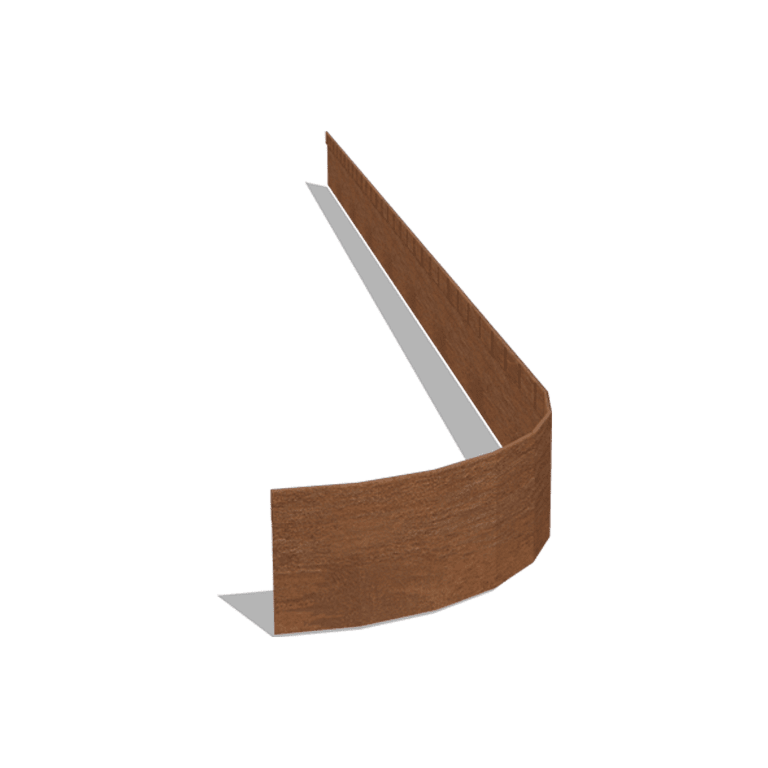 Borda achatada em aço corten FLEX 13 cm (comprimento 240 cm)