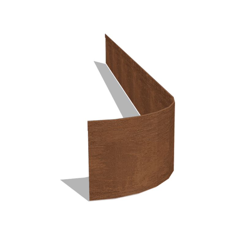 Borda achatada em aço corten FLEX 23 cm (comprimento 240 cm)