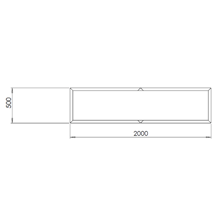 Floreira em aço corten Texas xxl 200 x 50 cm