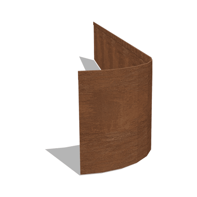 Borda achatada em aço corten FLEX 35 cm (comprimento 240 cm)