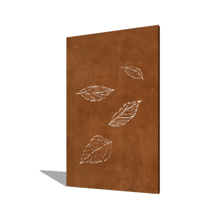 Pequenas folhas caducas aço corten 120 x 6 x 190 cm