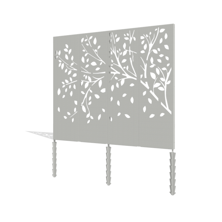 Conjunto completo de árvore de painéis em aço revestido a pó 240 x 6 x 190 cm