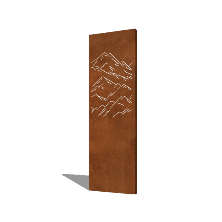 Montanhas composição aço corten 1 60 x 6 x 190 cm
