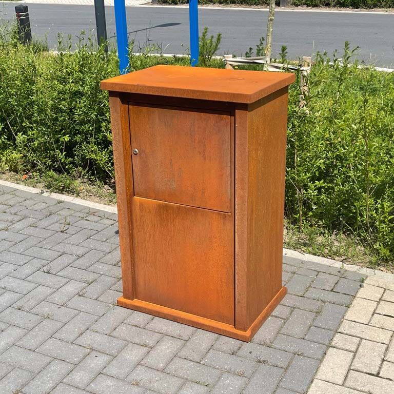 Caixa de correio em aço corten Arizona tipo M