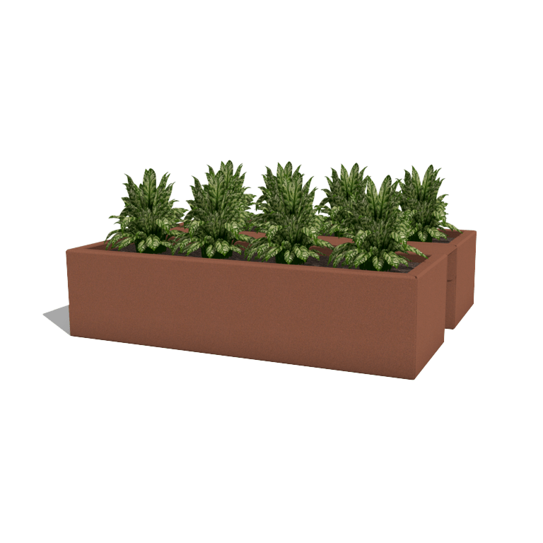 Floreira para varanda em aço com revestimento em pó 60 cm