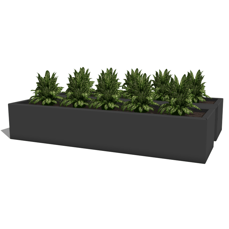 Floreira para varanda em aço com revestimento em pó 80 cm