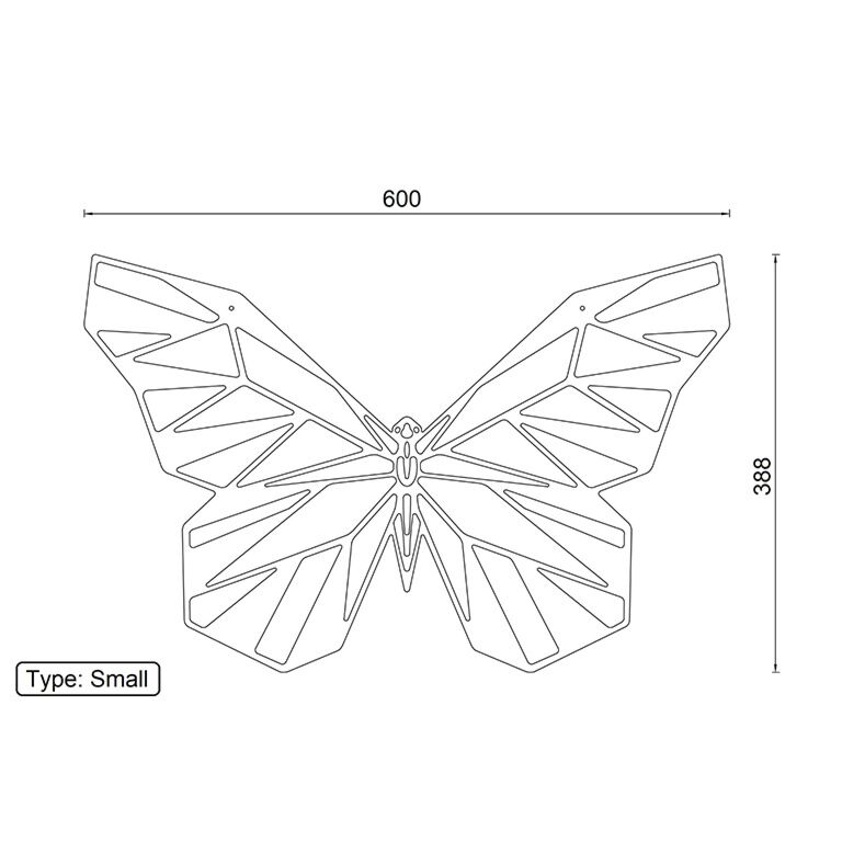 Borboleta Decoração de parede em metal 2.0