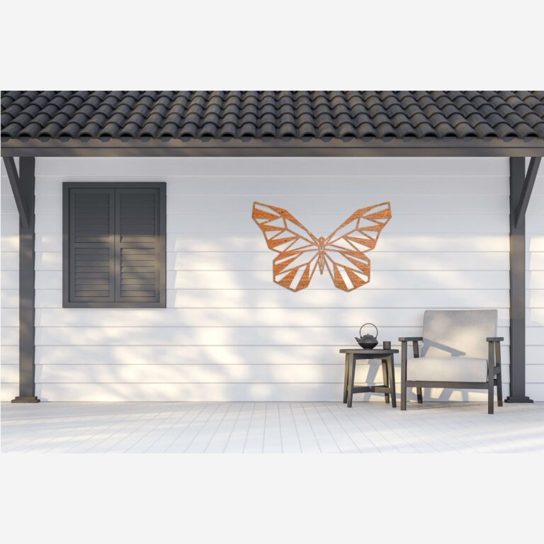 Borboleta Decoração de paredes em aço corten 2.0