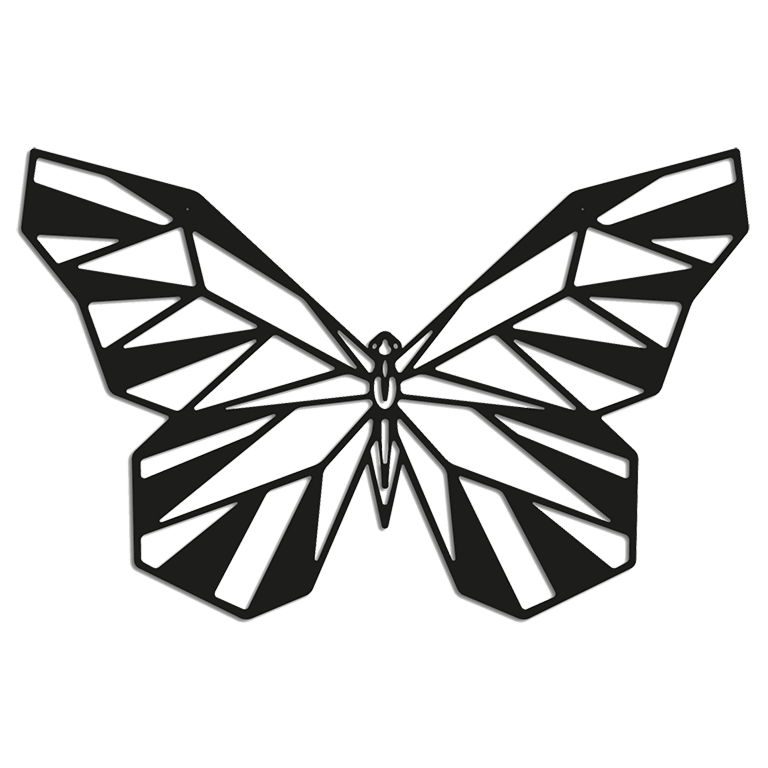 Borboleta Decoração de parede em metal 2.0