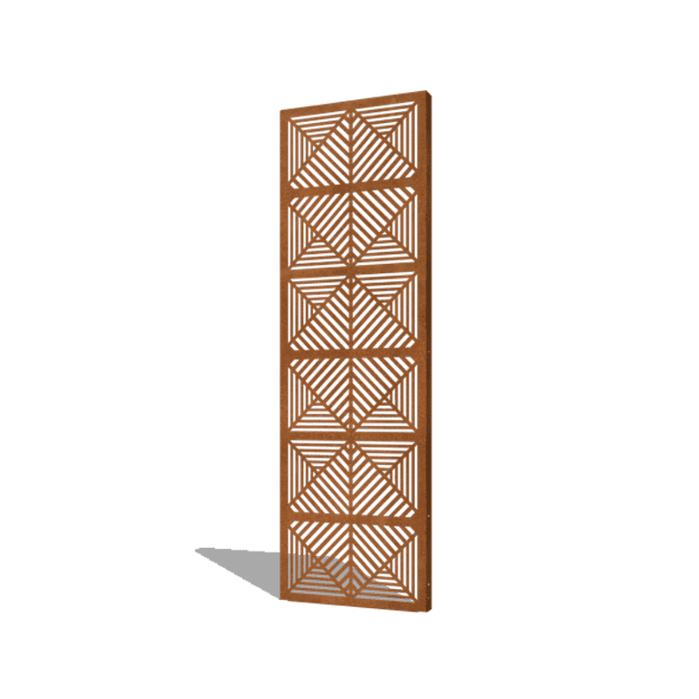 Linhas composição aço corten 1 60 x 6 x 190 cm