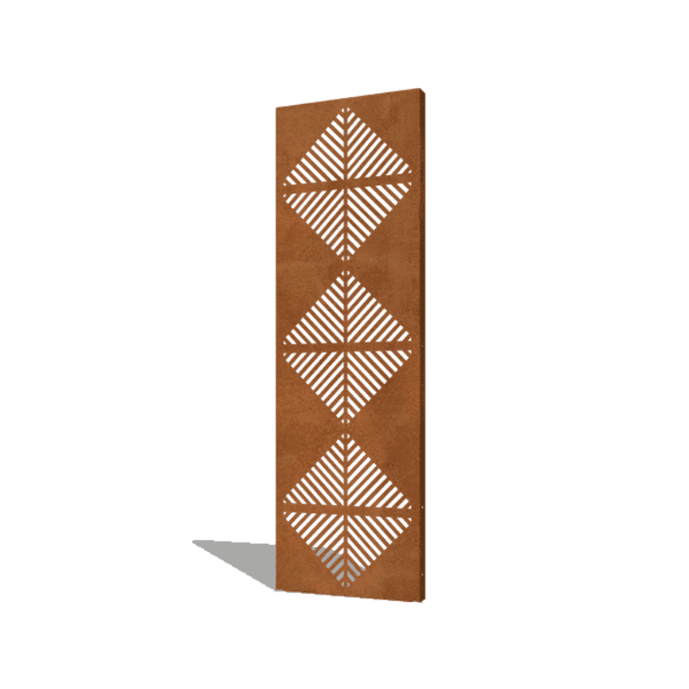 linhas composição Aço corten 4 60 x 6 x 190 cm