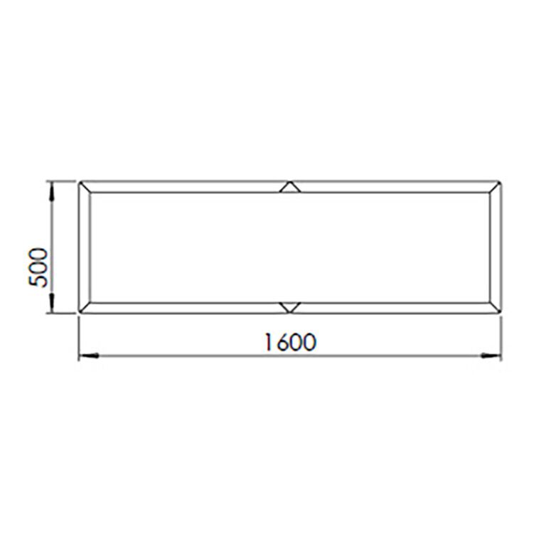 Floreira aço revestido a pó Texas xxl 160 x 50 cm