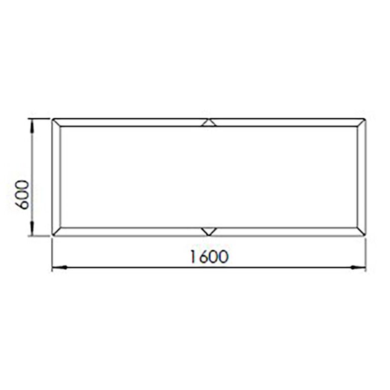 floreira Aço revestido a pó Texas xxl 160 x 60 cm