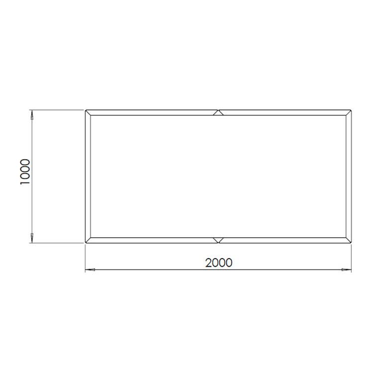 floreira Aço revestido a pó Texas xxl 200 x 100 cm