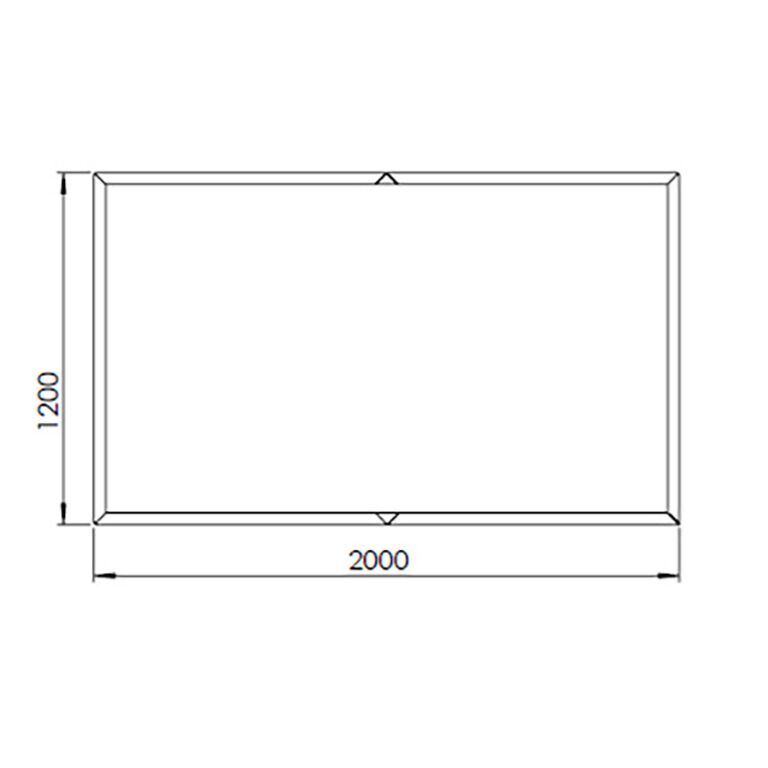 floreira Aço revestido a pó Texas xxl 200 x 120 cm