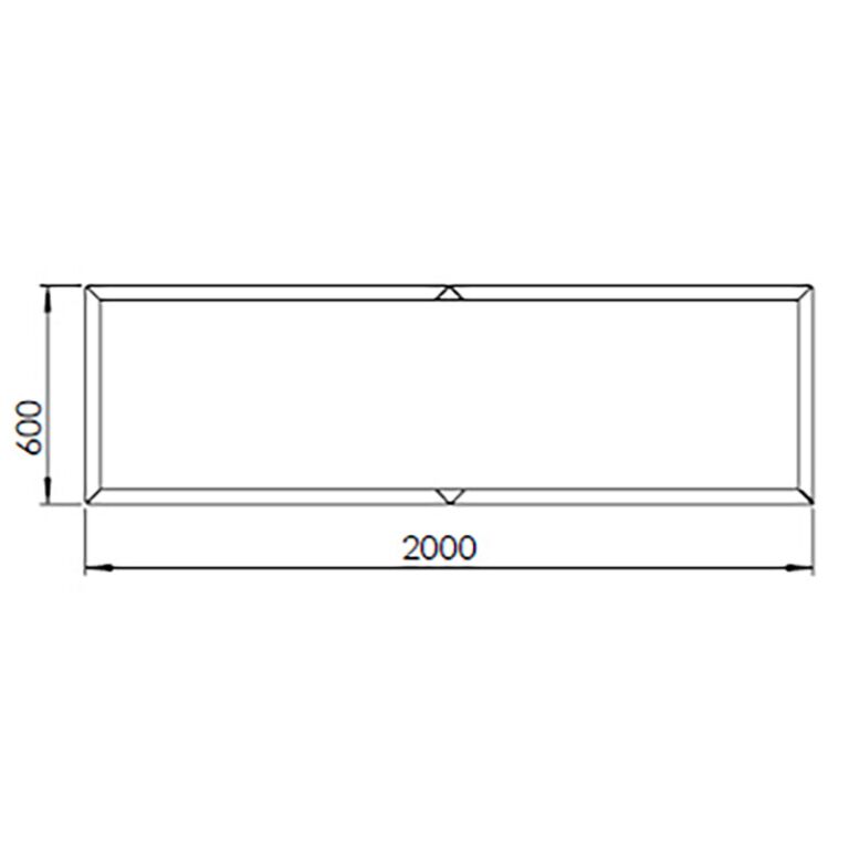 Floreira em aço corten Texas xxl 200 x 60 cm