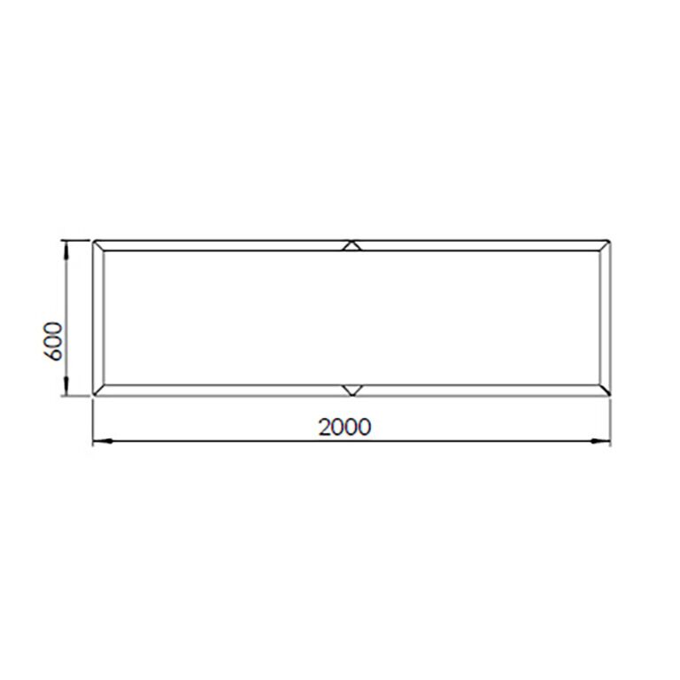 floreira Aço revestido a pó Texas xxl 200 x 60 cm